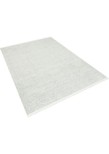 Halı Riena 1183 Mavi Yumuşak Dokulu Yıkanabilir Ince Kadife Dokuma Taban Saten Bambu Halı