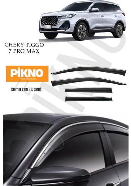 Chery Tiggo 7 Pro Max Kromlu Cam Rüzgarlığı 4lü
