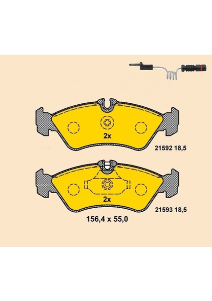 Arka Balata Fişsiz Mercedes Sprinter LT35 310-311-312 95>