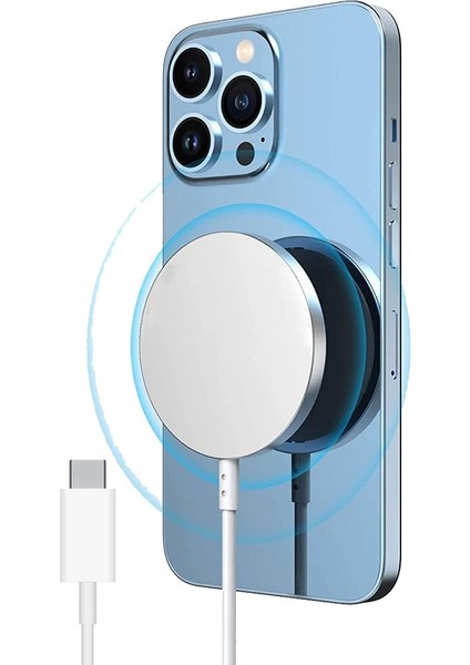 iPhone 16 15 14 13 12 11 Pro Max Mini Uyumlu Magsafe Şarj Aleti Aygıtı Kablosuz Manyetik Type C