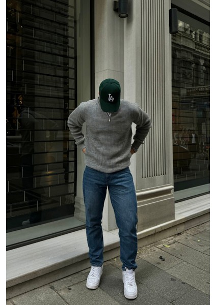 Erkek Yarım Fermuarlı Dik Yaka Kalın Kazak Triko modelleri