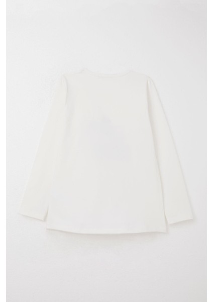 Kız Çocuk Taytlı Takım Çiçek & Simli Kelebek Baskılı 4-8 Yaş, Beyaz fırsatları