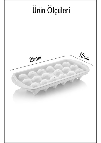 18 Bölmeli Elmas Model Buz Kalıbı / 2'lü Set - Antrasit