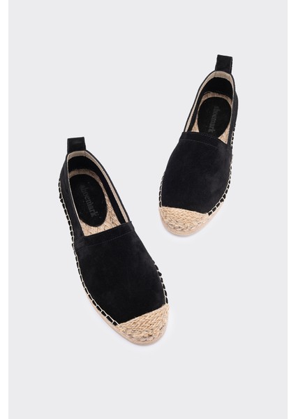 Napoli Siyah Süet Deri Kadın Espadril modelleri