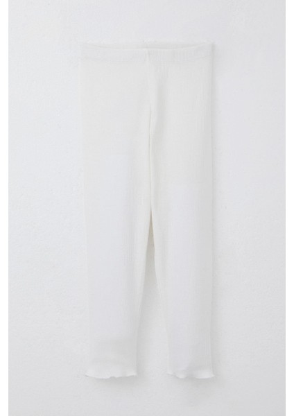 Kız Çocuk Taytlı Takım Sevimli Tavşancık Nakışlı 2-6 Yaş, Ekru modelleri