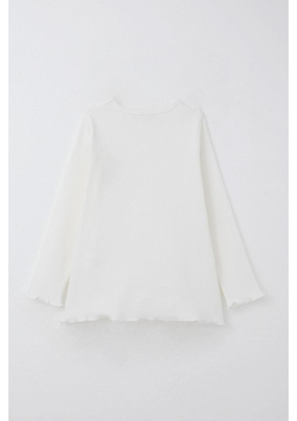 Kız Çocuk Taytlı Takım Sevimli Tavşancık Nakışlı 2-6 Yaş, Ekru fırsatları