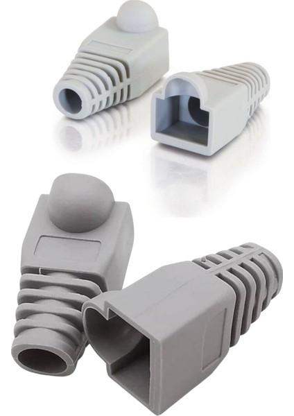 100 Adet Yeni Nesil Delikli CAT5CAT6 Jak + 100 Adet Cover Kılıf