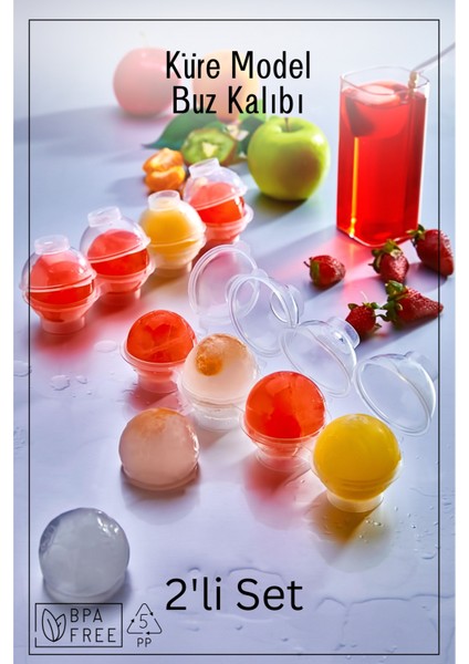 4'lü Küre Buz Kalıbı / 2'li Set