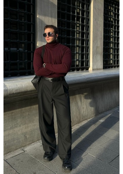 Erkek Yünlü Normal Kalıp Tam Balıkçı Boğazlı Yaka Triko Kazak fırsatları