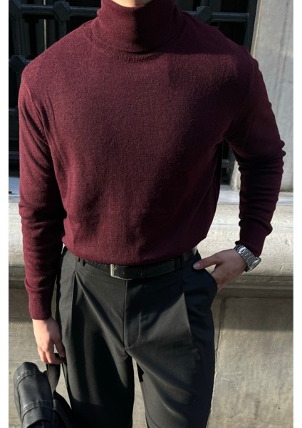 Erkek Yünlü Normal Kalıp Tam Balıkçı Boğazlı Yaka Triko Kazak indirimleri