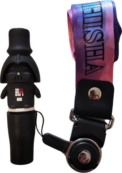 Figürlü Boyunluk Askılı Sipsi - Black Darth Vader