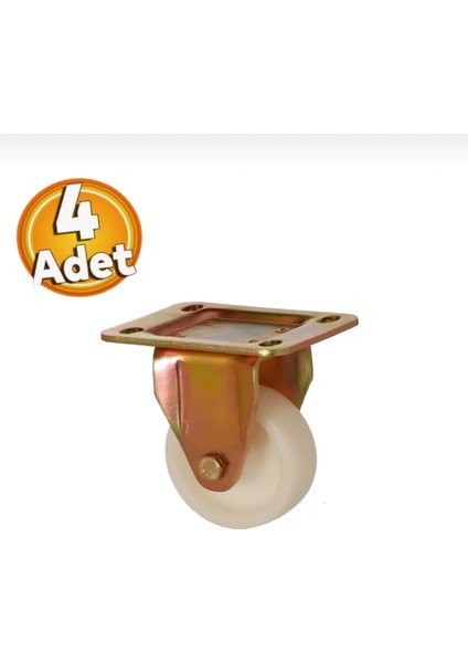 4004 Pab 055 Polyamid Ağır Burçlu Sabit Teker (4 Adet)