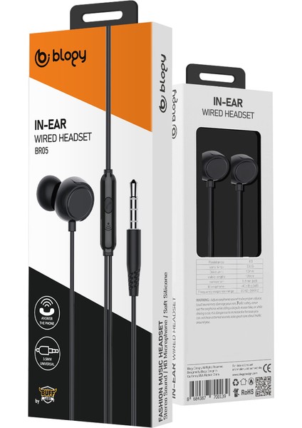 Buff Blogy BR05 Kulakiçi Kulaklık Black fırsatları
