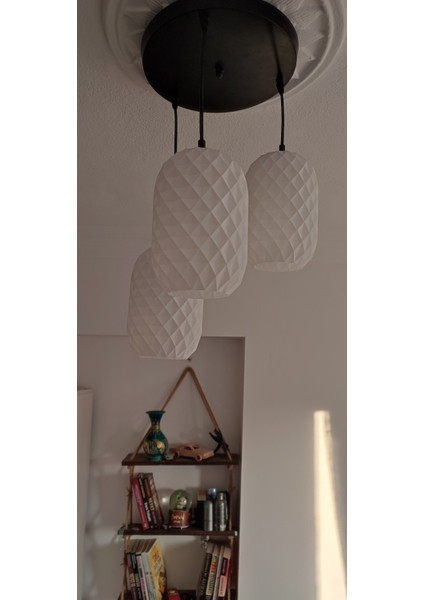 3D Design Geometrik Sarkıt Avize 3 Başlıklı Avize Modern E27 Yatak Odası Salon Yemek Odası