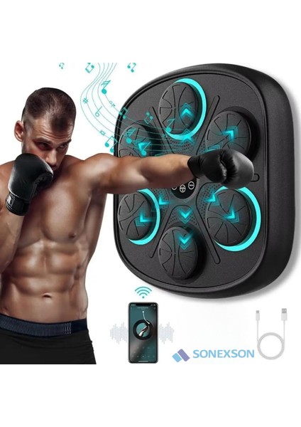 Boks Eğitim Makinesi Müzikli Bluetooth Hoparlör Boks Egzersizi Makinesi