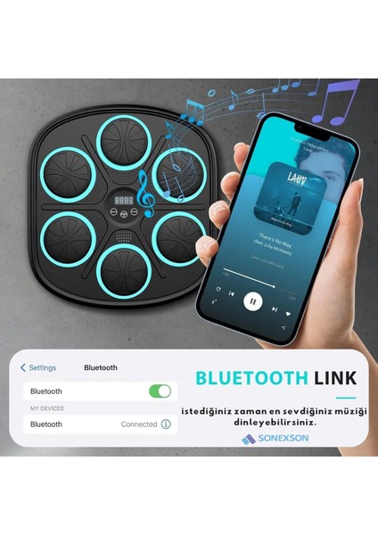 Boks Eğitim Makinesi Müzikli Bluetooth Hoparlör Boks Egzersizi Makinesi