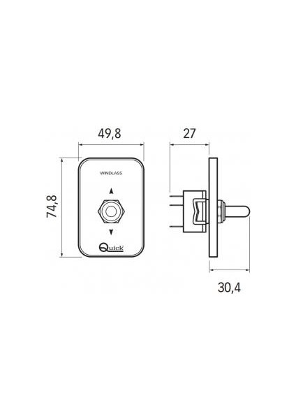 Marintek Irgat Kumanda Paneli 12/24V Minimal Çerçeveye Sahiptir