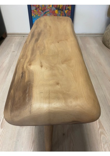 2180045 Ceviz El Yapımı Kütük Orta Sehpa 88 x 30, Yükseklik:46