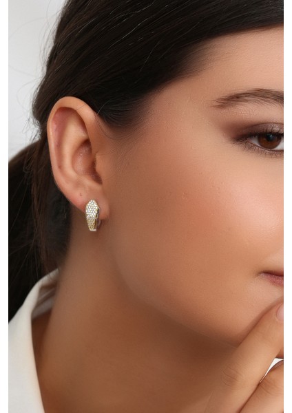 Kadın 925 Ayar Gümüş Zirkon Taşlı Küpe fiyatları