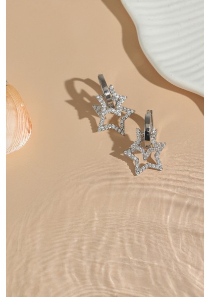 Kadın 925 Ayar Gümüş Zirkon Taşlı Küpe fiyatları