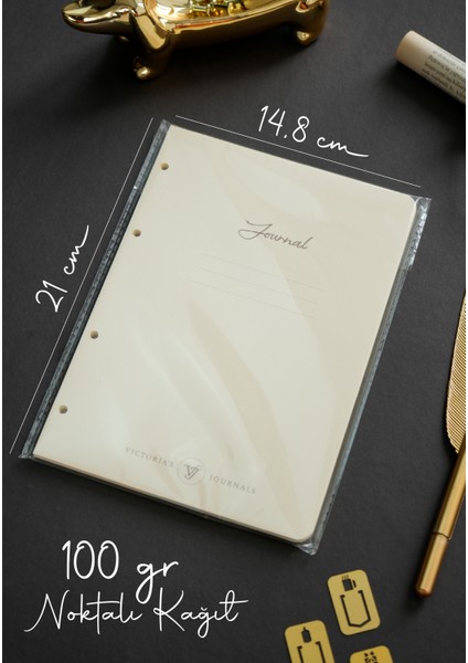 Ringo Defter Yedeği A5 96 Sayfa 100 Gram Ivory Noktalı