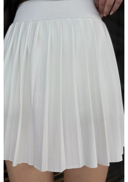 Kadın Likralı Pileli Şort Etek fırsatları