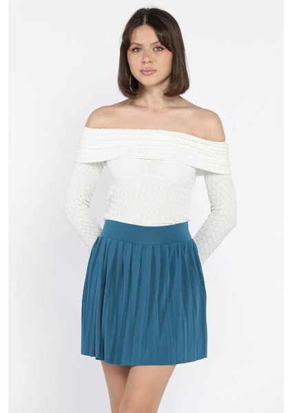 Kadın Likralı Pileli Şort Etek fiyatları