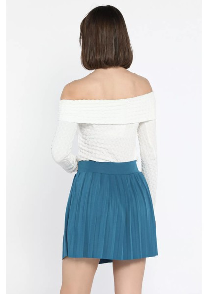 Kadın Likralı Pileli Şort Etek modelleri