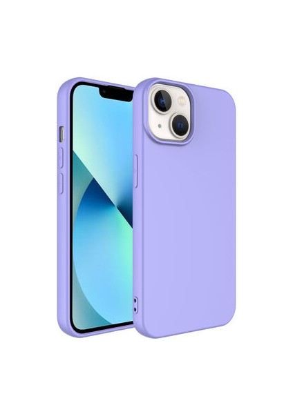 Apple Iphone 14 Plus Kılıf Yumuşak Doku ve Kadife Dolgulu Clay Premium Silikon Kapak