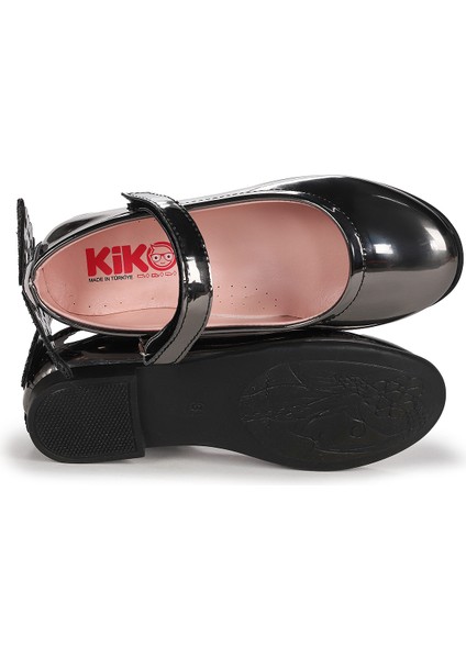 Friga Kelebek Cırtlı Kız Çocuk Babet Ayakkabı Platin indirimleri