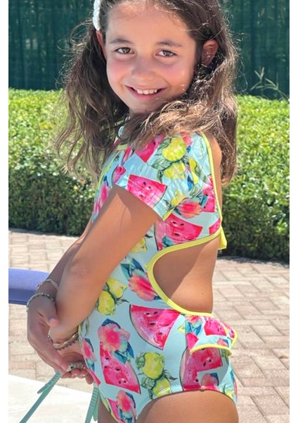 Meyve Desenli Yarım Kol Kız Çocuk Mayo By Nessi Byrd modelleri