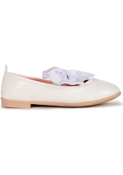 Tari Fiyonk Lastikli Kız Çocuk Babet Ayakkabı Beyaz fırsatları