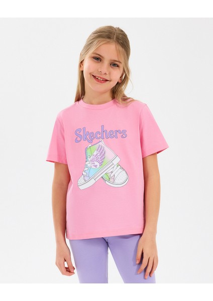 G Graphic Tee T-Shirt Büyük Kız Çocuk Pembe Tshirt SK2510019-610 fiyatları