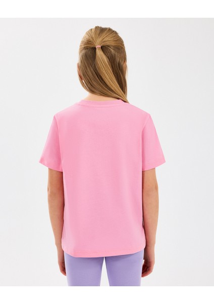 G Graphic Tee T-Shirt Büyük Kız Çocuk Pembe Tshirt SK2510019-610 fırsatları
