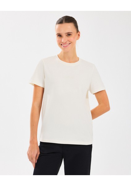 W Essential Crewneck T-Shirt Kadın Off White Tshirt S2510029-102