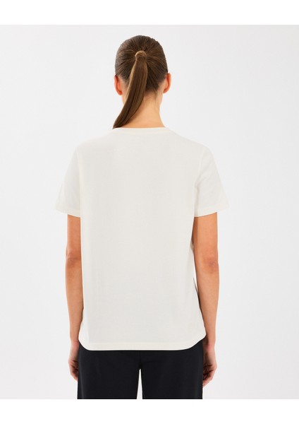 W Essential Crewneck T-Shirt Kadın Off White Tshirt S2510029-102 fırsatları
