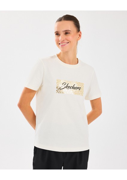 W Regular Fit Graphic Tee T-Shirt Kadın Off White Tshirt S2510141-102