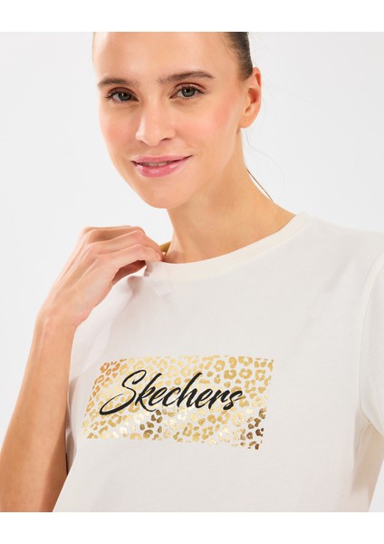 W Regular Fit Graphic Tee T-Shirt Kadın Off White Tshirt S2510141-102 fiyatları