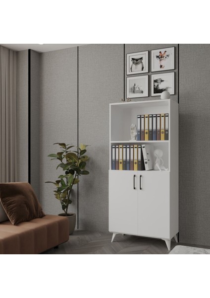 Nova 4 Raflı Dosya Dolabı, Ofis Dolabı Beyaz