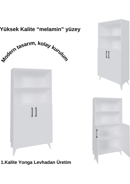 Nova 4 Raflı Dosya Dolabı, Ofis Dolabı Beyaz modelleri