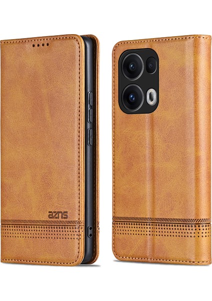 Oppo RENO13 Pro 5g Sığır Derisi Doku Pu Deri Cüzdan Telefon Kapağı (Yurt Dışından)