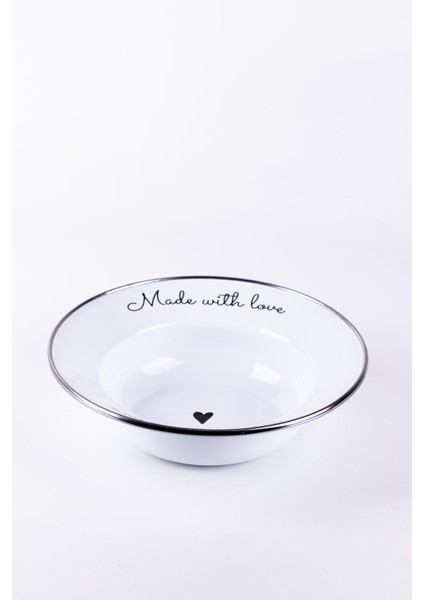 Love Emaye Çukur Makarna ve Salata Tabağı 24CM fiyatları