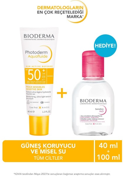 Bıoderma Aquafluide 50 Spf H2O Kofre 40 ml