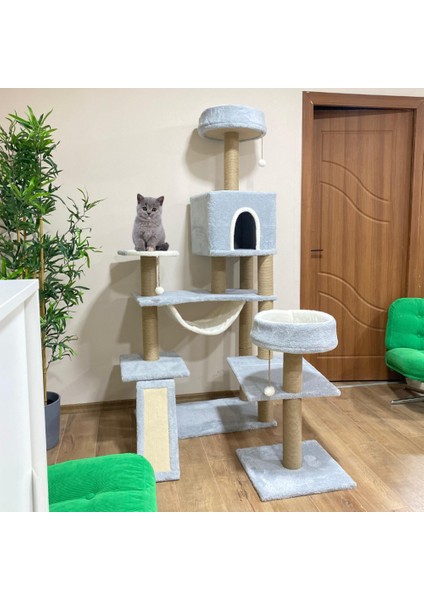 Hamaklı Minder Ve Balık Stepli Kedi Tırmalam Evi modelleri