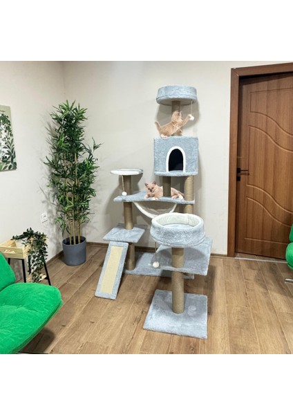 Hamaklı Minder Ve Balık Stepli Kedi Tırmalam Evi fırsatları