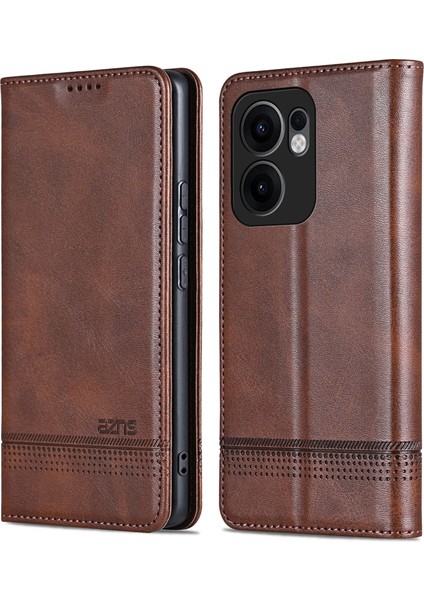 Oppo RENO13 F 5g Sığır Derisi Doku Pu Deri Cüzdan Telefon Kapağı (Yurt Dışından)