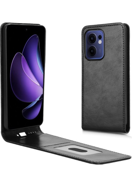 Oppo RENO13 F 5g Manyetik Dikey Çevirme Deri Telefon Kapağı Kart Yuvası ile (Yurt Dışından)