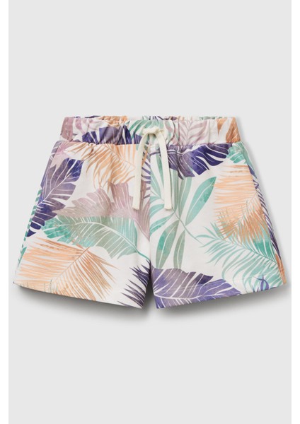 Desenli Pamuklu Regular Fit Normal Bel Short Kız Çocuk Short 35UJC903F