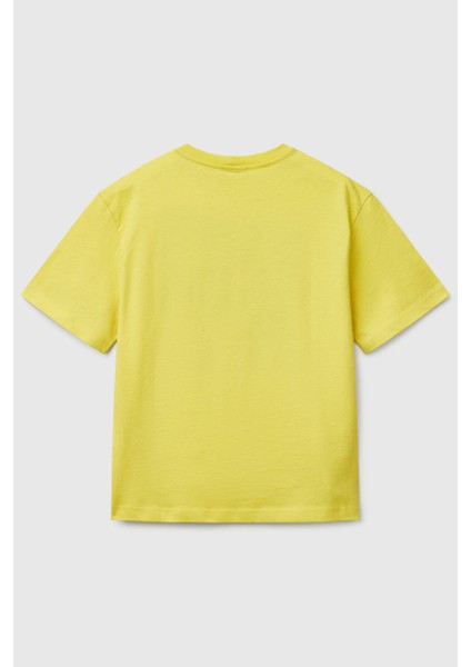 Baskılı Oversize Fit Pamuklu Bisiklet Yaka T Shirt Erkek Çocuk T Shirt 3ı1xc10o4 fiyatları