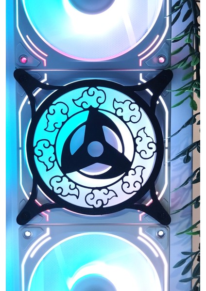 Itachi Sharingan Eye 120X120 mm Oyun Pc Aksesuarı, Masaüstü Bilgisayar Fan Kapağı